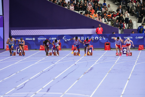 Melani Berges en la semifinal mujeres 100M - T12