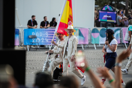 Marta Arce y Álvaro Valera durante la ceremonia de apertura