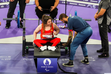 Loida Zabala Oller en la final de mujeres -50 KG 