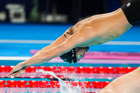 David Levecq en las series hombres 100M mariposa - S10 