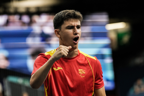 Ander Cepas en los cuartos de final hombres individual - clase 9 