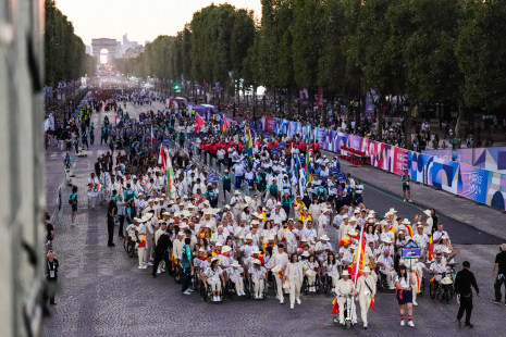 Deportistas españoles en la ceremonia de apertura