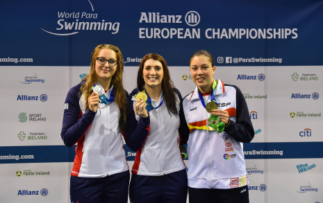 Eva Coronado subió al podio del Europeo en Dublín tras finalizar tercera en 100 espalda S14