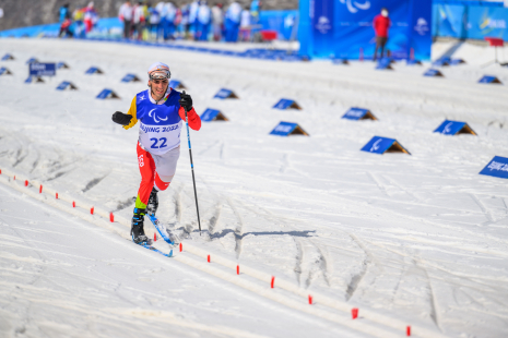 Pol Makuri llegada a meta 12,5km esquí de fondo Pekín © Oliver Kremer 2022