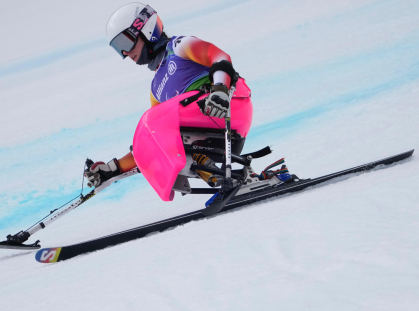 Audrey Pascual en el supergigante de la combinada en Milán Cortina 2026