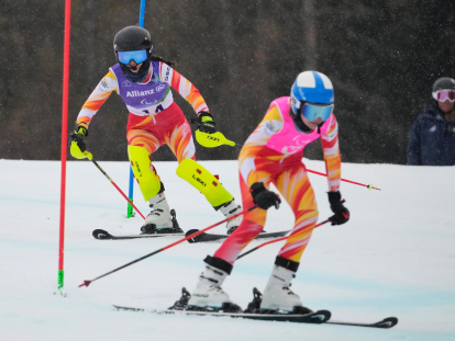 Alejandra Requesens y Victoria Ibáñez en la 2ª manga del slalom en Milán Cortina 2026