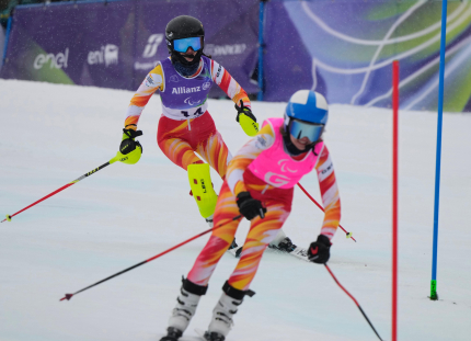 Alejandra Requesens y Victoria Ibáñez en la 2ª manga del slalom en Milán Cortina 2026
