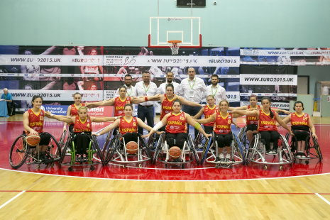 Selección española de basket en silla, en el Europeo BSR 2015.