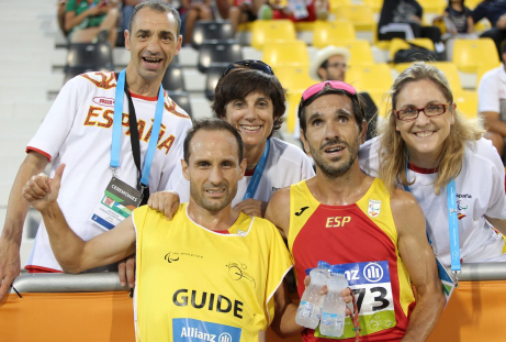 Manuel Garnica participó en la prueba de 800 metros T11 del Mundial de Atletismo Doha 2015.