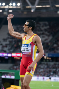 Joan Munar gana la medalla de bronce en los 100 metros T12 durante el Campeonato del Mundo de Atletismo Paralímpico de Londres.