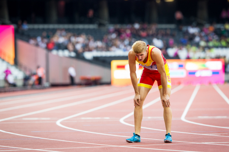 José Luis Fernández Taular, tras la final de los 400 metros T12 en el Mundial de Atletismo Paralímpico de Londres.