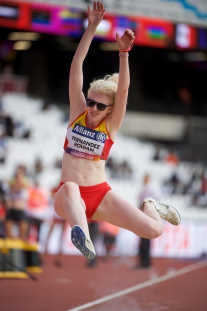 Sara Fernández, sexta en salto de longitud T12 en el Campeonato del Mundo de Atletismo Paralímpico Londres 2017.