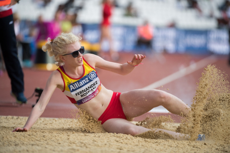 Sara Fernández finalizó sexta en salto de longitud T12 en el Campeonato del Mundo de Atletismo Paralímpico Londres 2017.