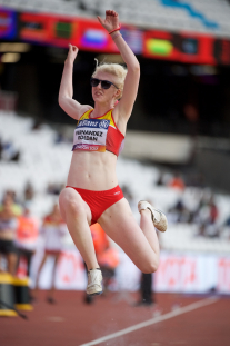 Sara Fernández, sexta en salto de longitud T12 en el Campeonato del Mundo de Atletismo Paralímpico Londres 2017.