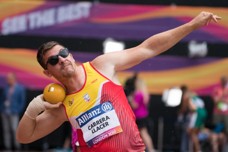 Héctor Cabrera, sexto puesto en lanzamiento de peso F12 en el Mundial de Atletismo Paralímpico Londres 2017.