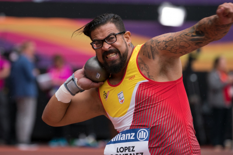 Kim López, medalla de plata en lanzamiento de peso F12 en el Mundial de Atletismo Paralímpico Londres 2017.