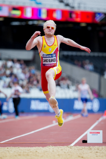 Iván Cano finalizó en el quinto puesto en salto de longitud T13 en el Mundial de Atletismo Paralímpico Londres 2017.