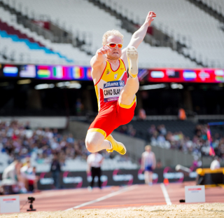 Iván Cano, quinto puesto en salto de longitud T13 en el Mundial de Atletismo Paralímpico Londres 2017.