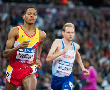 Deliber Rodríguez, medalla de plata en los 800 metros T20 en el Mundial de Atletismo Paralímpico Londres 2017.