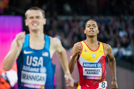 Deliber Rodriguez, medalla de plata en los 800 metros T20 en el Mundial de Atletismo Paralímpico Londres 2017.