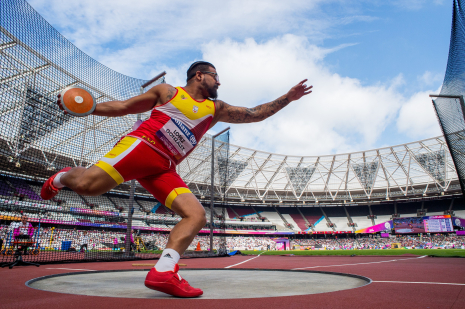 Kim López, medalla de bronce en el Campeonato del Mundo de Atletismo Paralímpico Londres 2017.