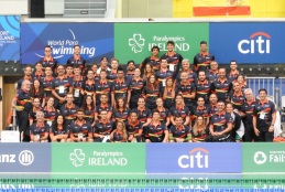 El equipo de natación que participó en el Europeo de Dublín