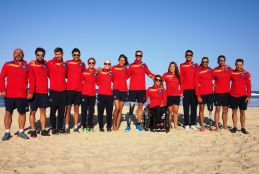 El equipo español de triatlón paralímpico, en Gold Coast (Australia)
