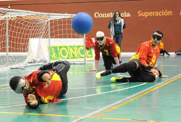 La selección española, durante un partido