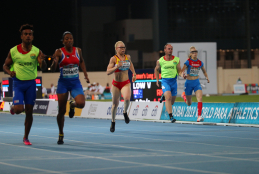 Adiaratou Iglesias en la final de 200 metros