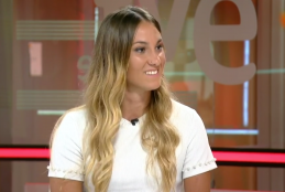 Sarai Gascón, durante su entrevista en Teledeporte