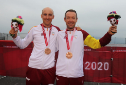 Christian Venge y Noel Martín con su medalla de bronce
