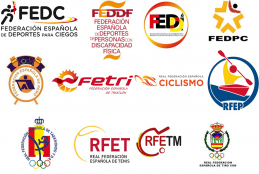 Imagen con los logotipos de las distintas federaciones deportivas