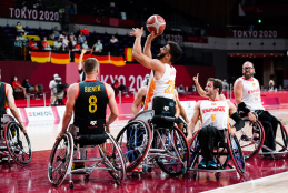 Momento del España-Alemania en los Juegos Paralímpicos de Tokio