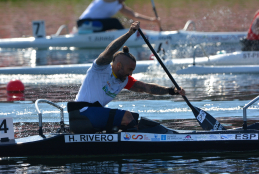 Higinio Rivero, durante una competición del Open