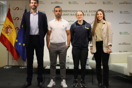 Florencio García, Andoni Igartua, María Delgado y Lorena Aira, en la presentación