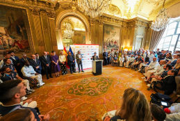 Recepción ofrecida por el embajador de España en Francia, Victorio Redondo, a una delegación formada por el Equipo Paralímpico Español, autoridades y representantes de empresas patrocinadoras del Plan ADOP.