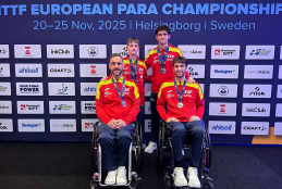 España cierra el Europeo Paralímpico de Tenis de Mesa con seis medallas: cuatro individuales y dos platas en dobles