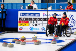 Competición de curling en silla de ruedas. Foto: Wolrd Curling. 
