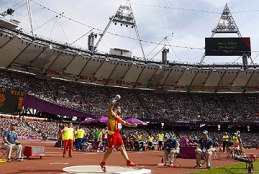 David Casinos en la final de lanzamiento de peso Londres 2012