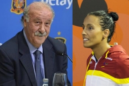 Vicente del Bosque y Teresa Perales