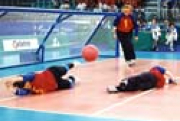 Partido de goalball de la selecci&#243;n espa&#241;ola femenina en los Juegos de Sidney 2000