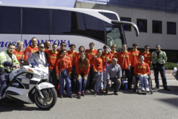 El Equipo Paral�mpico Sochi 2014, en un momento de su ronda de visitas a patrocinadores ADOP