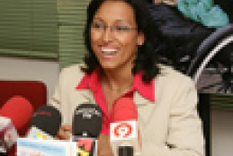 Teresa Perales durante la presentaci�n de su libro en Madrid