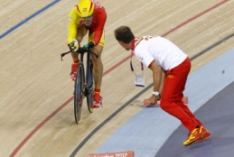 Alfonso Cabello durante la final en el Vel�dromo de Londres