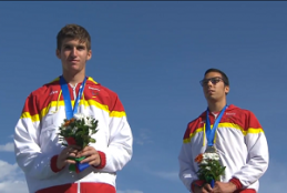 Joan Munar y Jos� Luis Fern�ndez en el podio