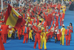 Desfile del Equipo Paral&#237;mpico Espa&#241;ol en los Juegos de Pek&#237;n.