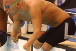 El nadador paral�mpico Xavi Torres.