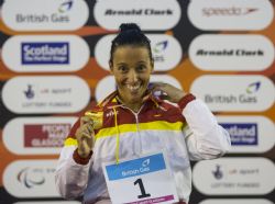 Teresa Perales en Glasgow 2015, Oro en 100m libres s5