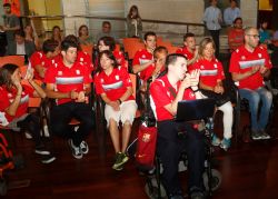 Presentacin de la preseleccin del equipo paralmpico espaol para Rio2016 en Barcelona