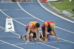 Joan Munar y su gua Juan Enrique Valls, 400m T12, en los Juegos Paralmpicos de Rio 2016